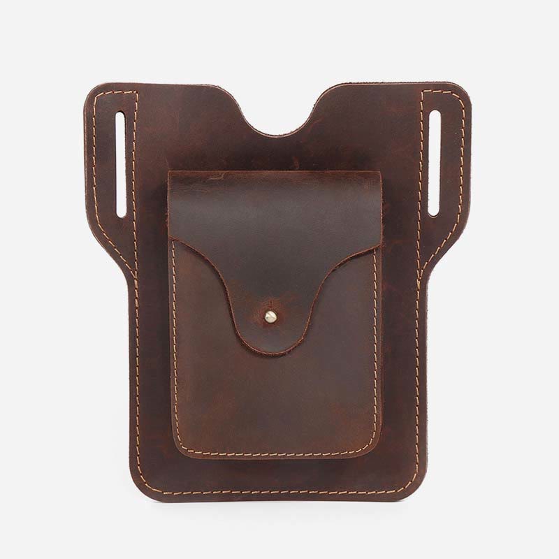 <Shipped within 24 hours> 7.2 Inch Leather Cell Phone Belt Bag