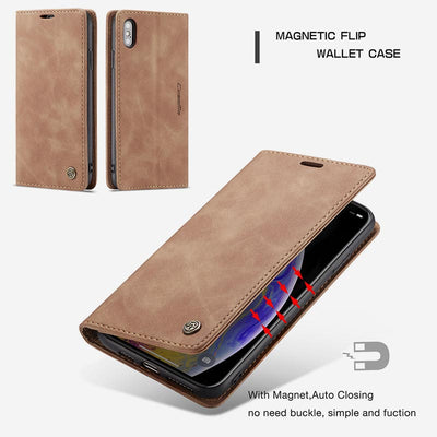 Leather Phone Case Phone Bag for iPhone Samsung with Card Holder Banknote Pocket