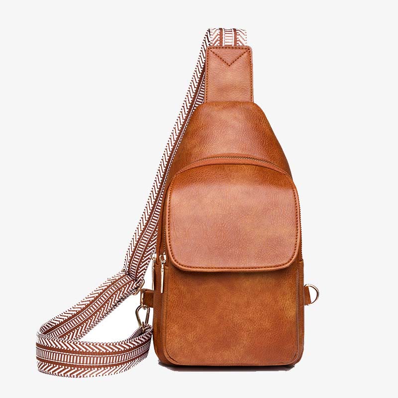 Sling Bag for Women Vegan Leather Trendy Ladies Crossbody Bag Chest Bag