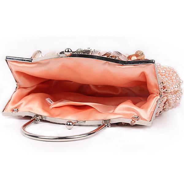 Beaded Sequin Flower Evening Clutch Bag