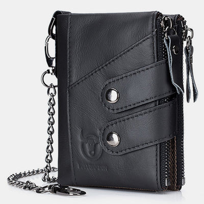 Limited Stock: RFID Genuine Leather Retro Zipper Wallet