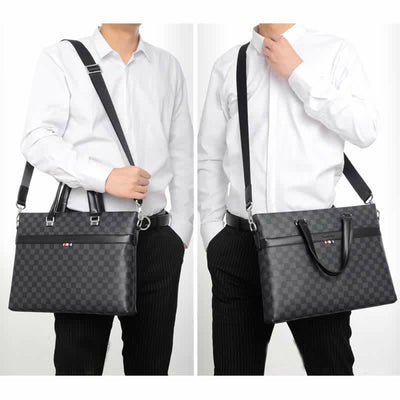 <Shipped within 24 hours> Leather Laptop Shoulder Bag Briefcase Laptop Sleeve Case