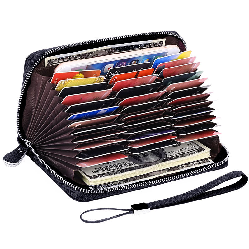 RFID Genuine Leather Card Wallet