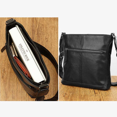 Small Soft Leather Crossbody for Men Messenger Bag Man Purse