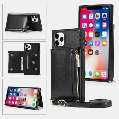 2-IN-1 Phone Case Wallet for iPhone/Samsung with Coin Purse Crossbody Strap