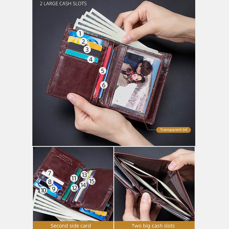 RFID Multi-slot Embossing Card Holder Elegant Wallet