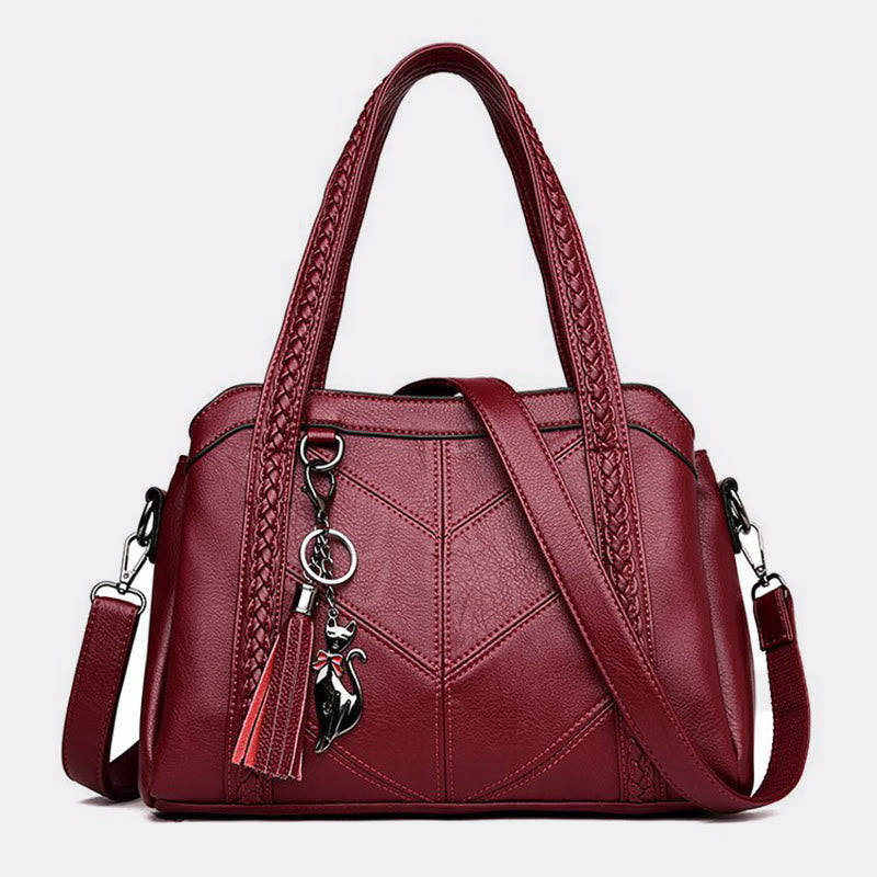 <Shipped within 24 hours> Top-Handle Bag Tassel Large Capacity Crossbody Bag