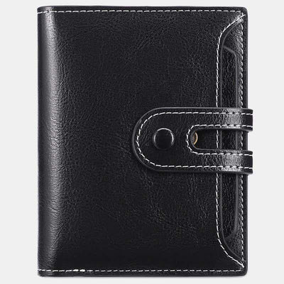 Women's Genuine Leather Bifold RFID Blocking Compact Wallet