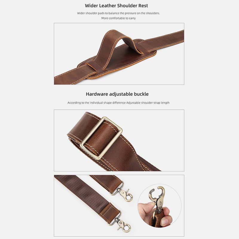 Wide Adjustable Leather Strap For Bag Retro Purse Accessories