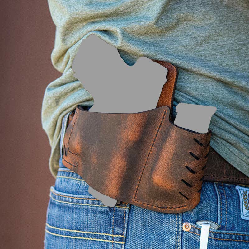 Genuine Leather Belt Holster with Mag Pouch Multiple Model for G19 P365 M1911