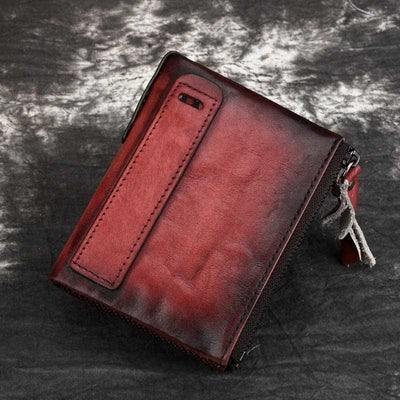 Bifold RFID Blocking Leather Wallet Short Front Pocket Wallet for Men