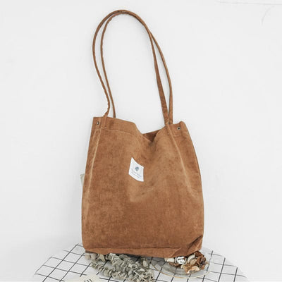 Tote Bag for Women Large Capacity Corduroy School Shoulder Bag