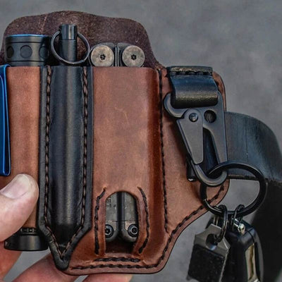 Unique Quality Leather Belt Loop Waist Multitool Sheath