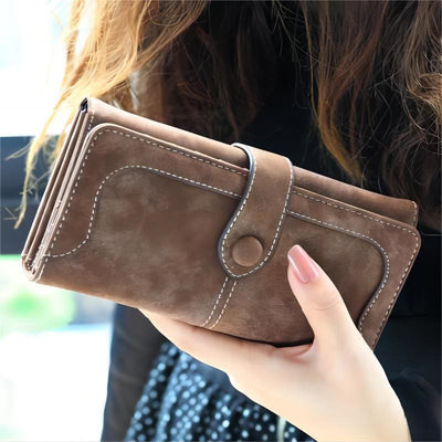 Long Wallet For Women Solid Color Multiple Slot Daily Purse