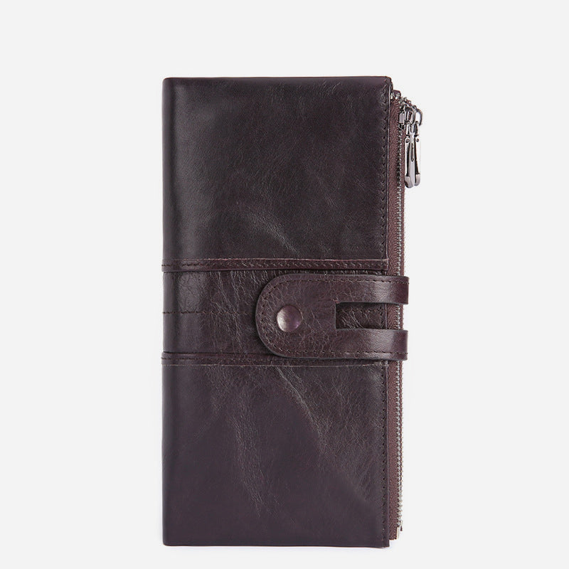 Genuine Leather RFID Long Wallet for Women