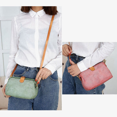 Horizontal Crossbody Bag Classic Leather Office Purse For Women