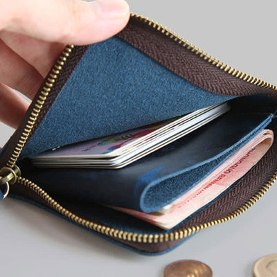 Genuine Leather Coin Purse Mini Pouch Change Wallet for Men Women