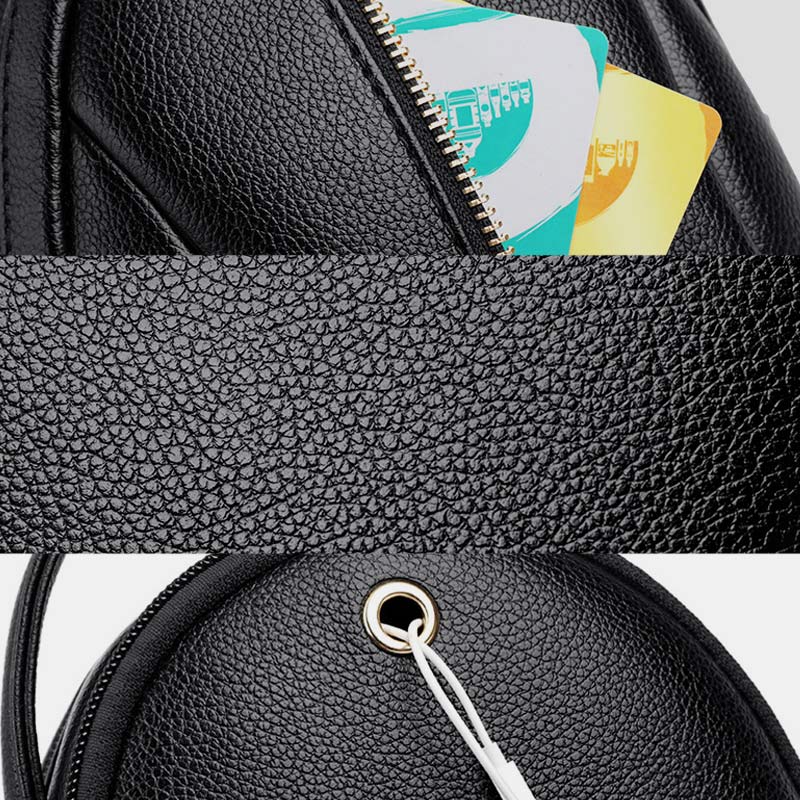 <Shipped within 24 hours> Elegant Solid Phone Bag With Earphone Hole