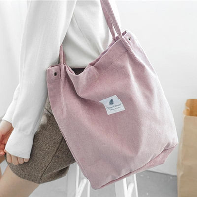 Tote Bag for Women Large Capacity Corduroy School Shoulder Bag