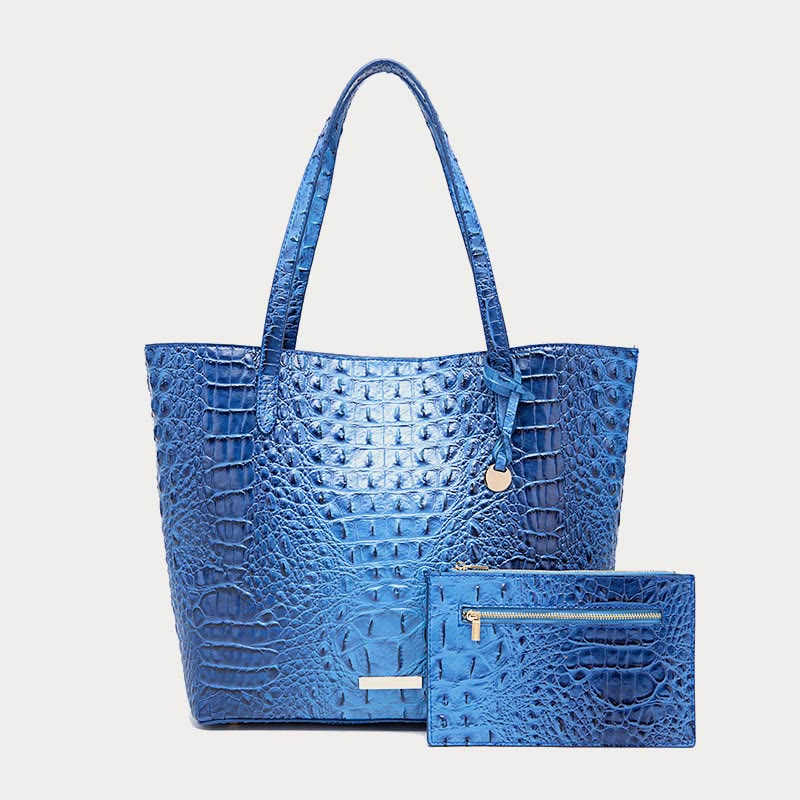 Tote For Women Daily Retro Crocodile Pattern Bag Set