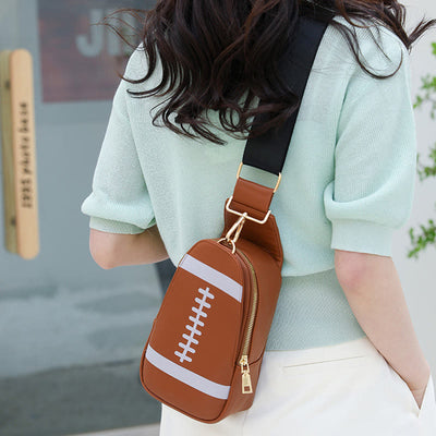 Sling Bag For Women Outing Sports Printing Leather Crossbody Bag