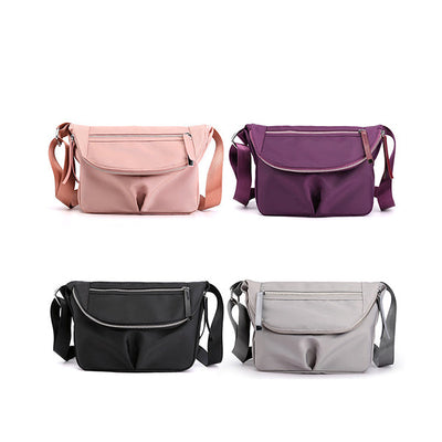 Solid Color Waterproof Casual Crossbody Bag