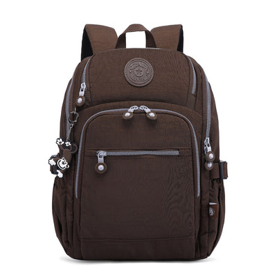 Solid Color Multi-pocket Travel Backpack