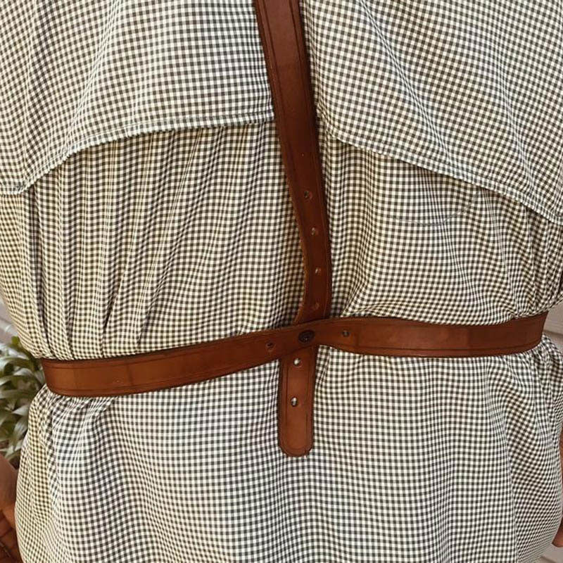 <Shipped within 24 hours> Medieval Handmade Leather Shoulder Holster Colt Style Single Harness Belt