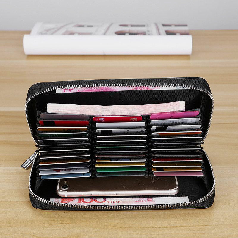 <Shipped within 24 hours> RFID Genuine Leather Card Wallet