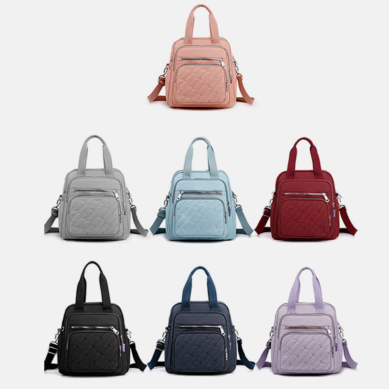 Multifunctional Lightweight Embossing Elegant Handbag Crossbody Bag Backpack