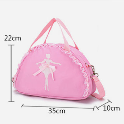 Girls Crossbody Bag Handbag Ballerina Pattern Nylon Dance Bag