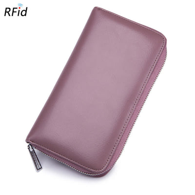 <Shipped within 24 hours> RFID Genuine Leather Card Wallet