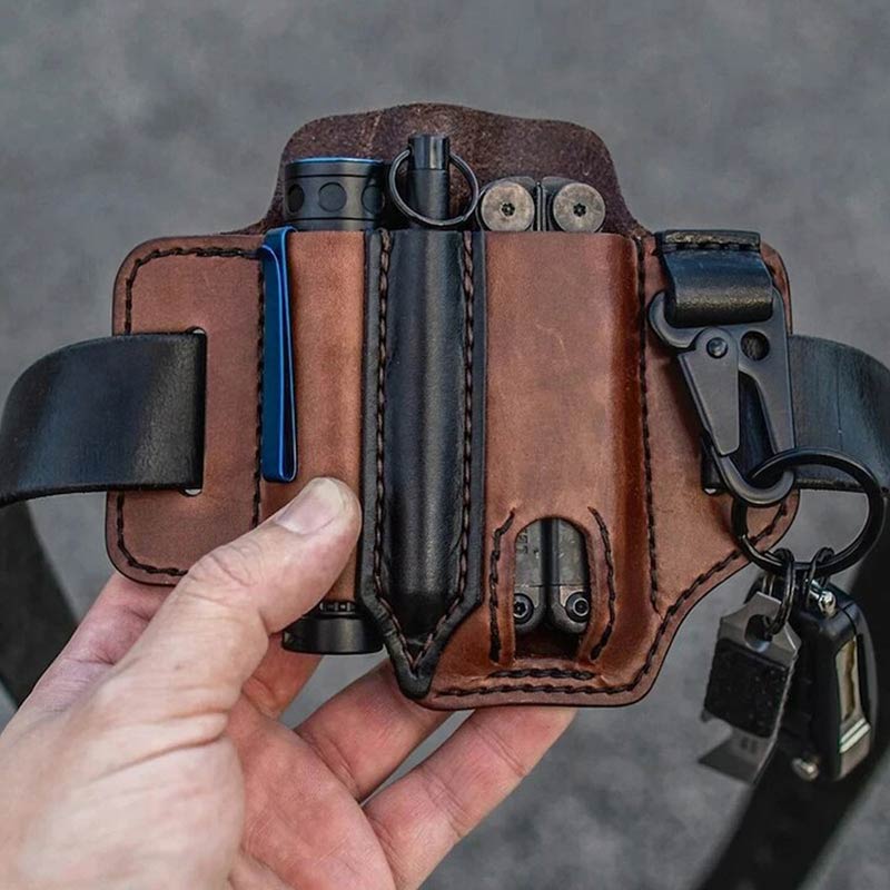 Unique Quality Leather Belt Loop Waist Multitool Sheath