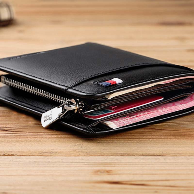 <Shipped within 24 hours> Large Capacity Genuine Leather Classic Wallet