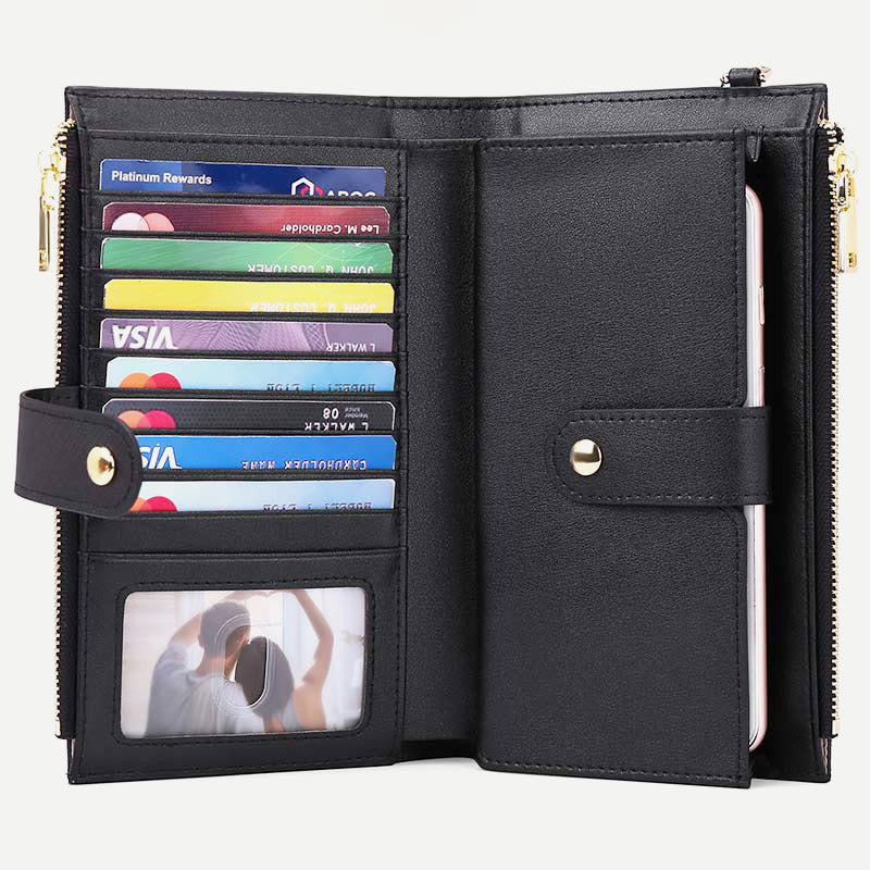 Wallet for Women RFID Multiple Slot Large Capacity Leather Card Purse