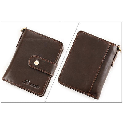 <Shipped within 24 hours> RFID Blocking Small Leather Wallet