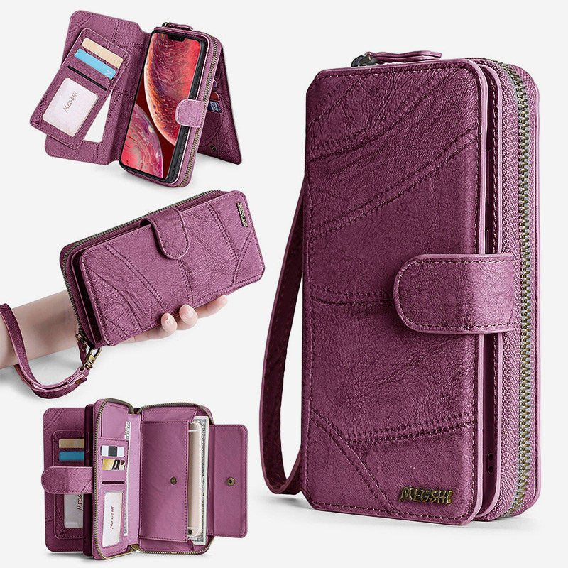 Wallet Case for iPhone 15 Series Magnetic Detachable Wallet Purse