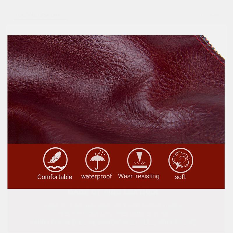 Genuine Leather Multifunction RFID Wristlet Wallet