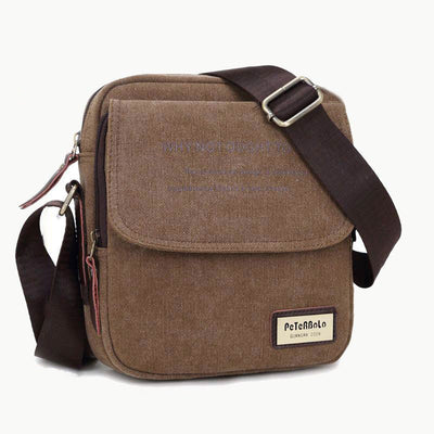 Men's Thicken Canvas Bag Durable Wide Strap Crossbody Shoulder Bag