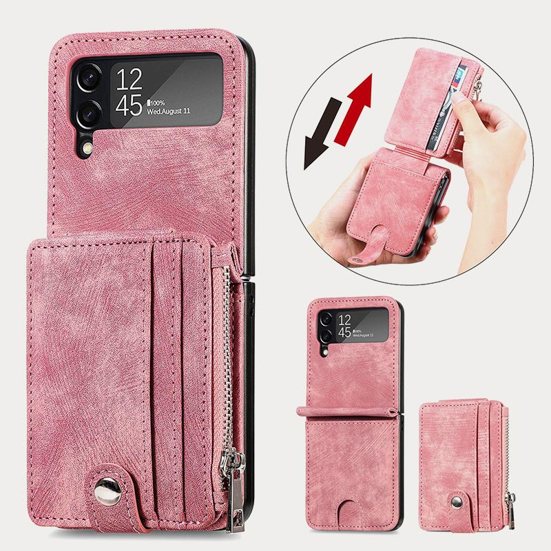 Phone Case For Z Flip5 2 In 1 Detachable Samll Wallet