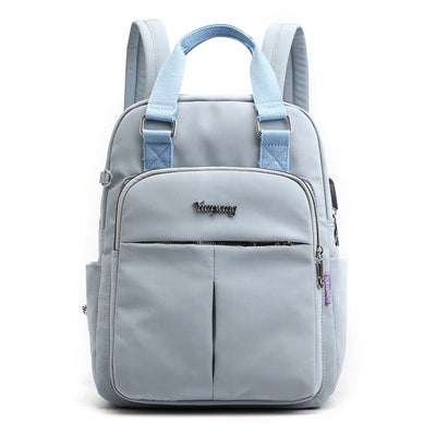 Women's Large Capacity Solid Laptop Backpack