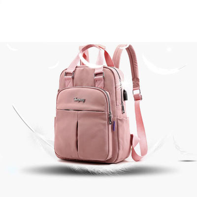 Women's Large Capacity Solid Laptop Backpack