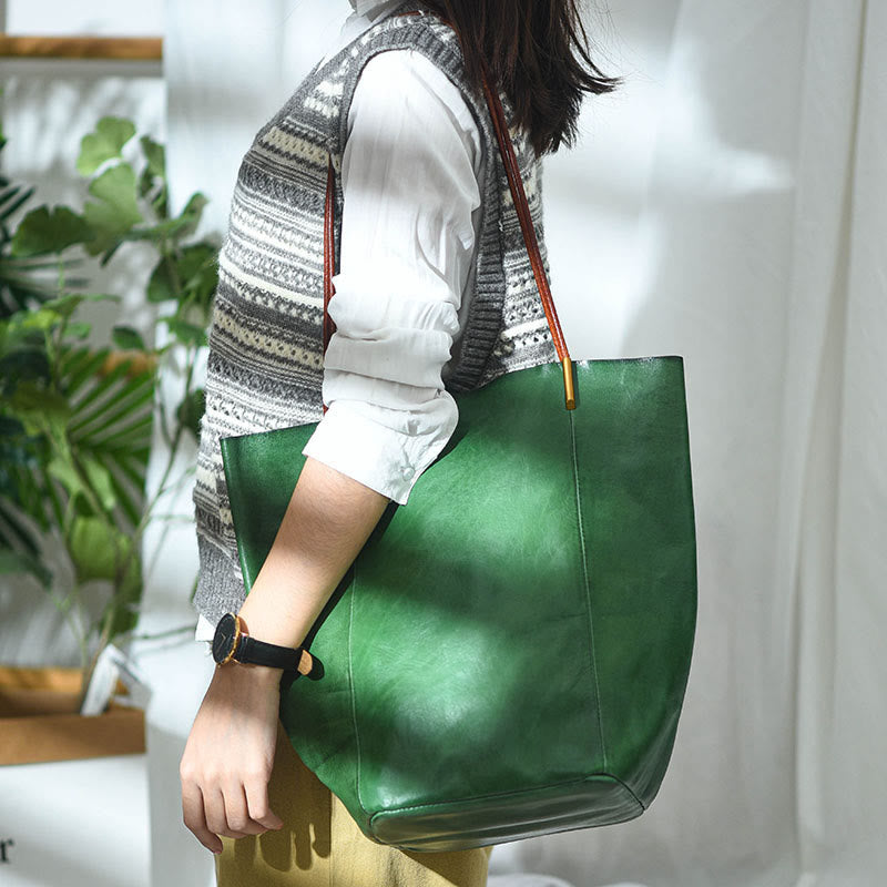 Handmade Tote Bag For Women Large Capacity Retro Simple Bag