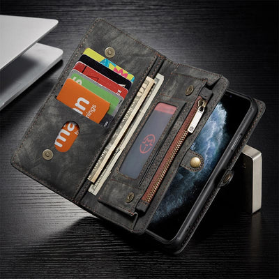 Retro Leather Wallet Phone Bag for iPhone with Multi-Slot