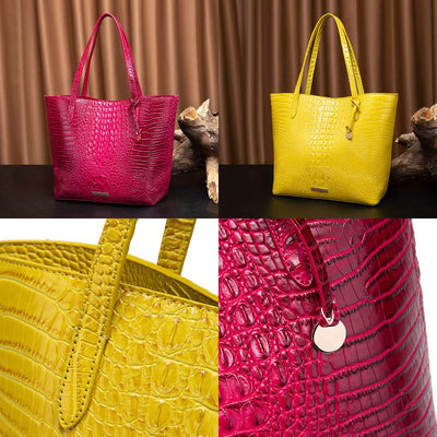 Tote For Women Daily Retro Crocodile Pattern Bag Set