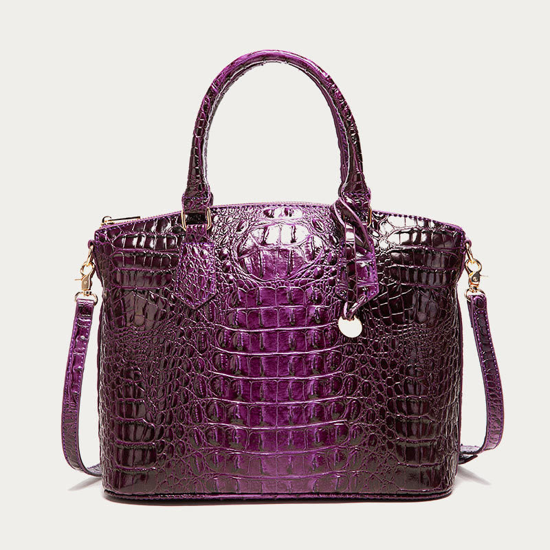 Tote For Women Daily Use Retro Crocodile Crossbody Bag