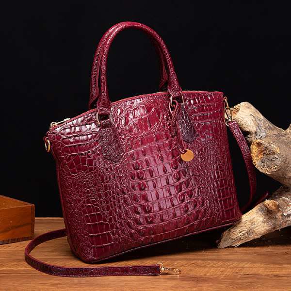 Tote For Women Daily Use Retro Crocodile Crossbody Bag