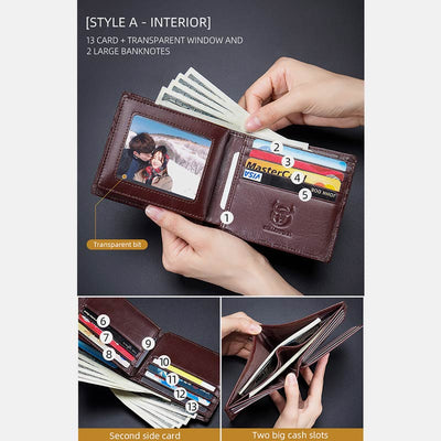 RFID Multi-slot Embossing Card Holder Elegant Wallet