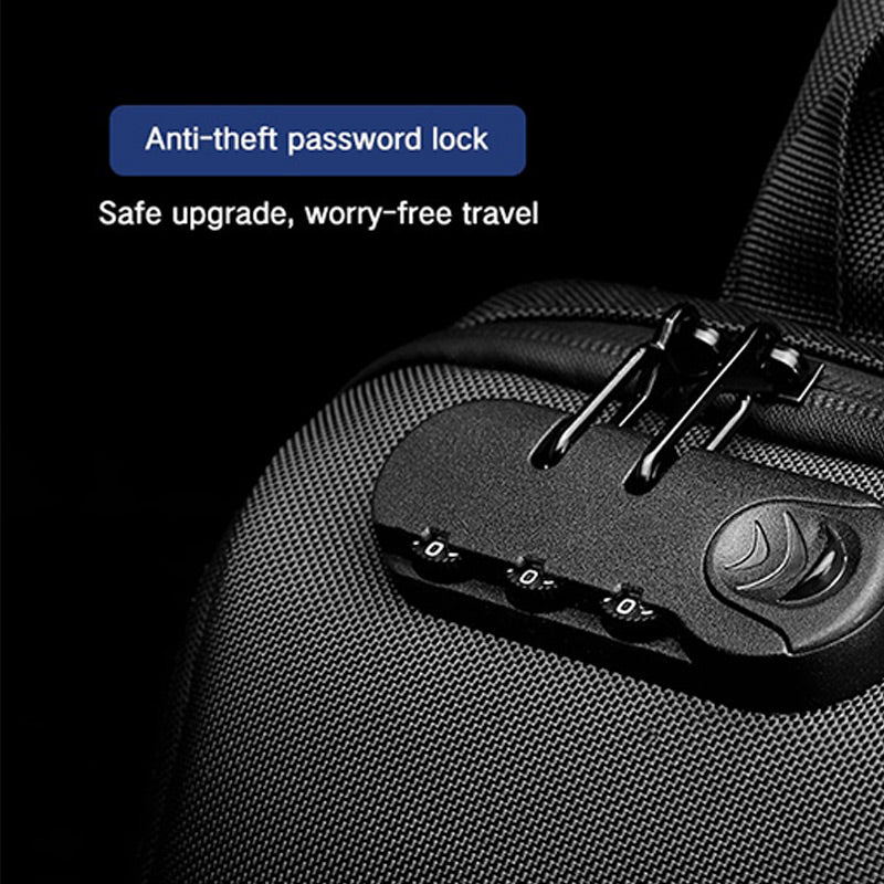 Multifunction Waterproof Anti-theft Casual Sling Bag With USB Charging Port