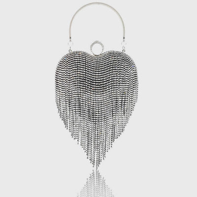 Evening Bag For Women Heart-Shaped Diamond Makeup Wedding Bag